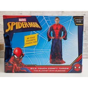 Adult Marvel Spider-Man Spidey Webs Snuggler Throw/Wearable Blanket